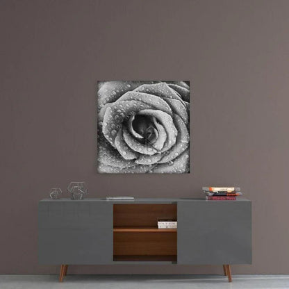 Rose Glass Wall Art - LUXARTDECO