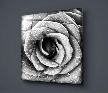 Rose Glass Wall Art - LUXARTDECO