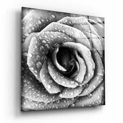 Rose Glass Wall Art - LUXARTDECO