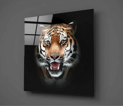 Tiger Glass Wall Art - LUXARTDECO