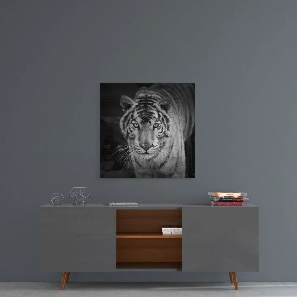 Tiger Glass Wall Art - LUXARTDECO