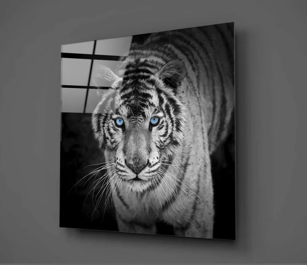 Tiger Glass Wall Art - LUXARTDECO
