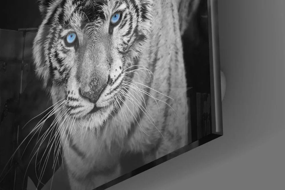 Tiger Glass Wall Art - LUXARTDECO