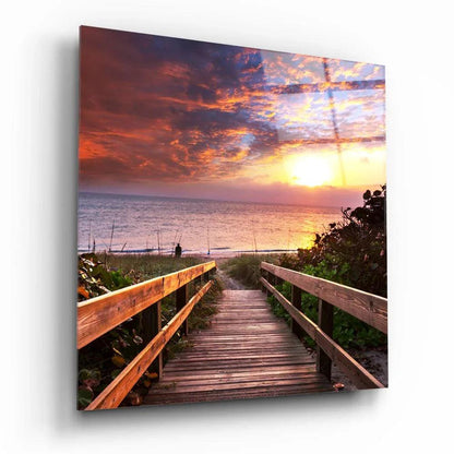 Sea Landscape Glass Wall Art - LUXARTDECO