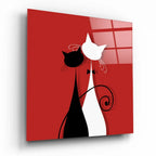 Cats Glass Wall Art - LUXARTDECO
