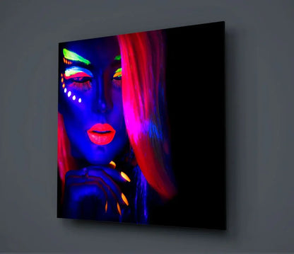 Woman Portrait Glass Wall Art - LUXARTDECO