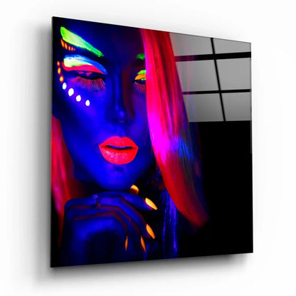 Woman Portrait Glass Wall Art - LUXARTDECO