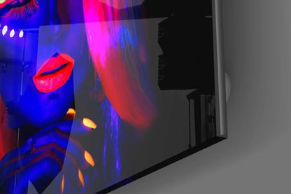 Woman Portrait Glass Wall Art - LUXARTDECO
