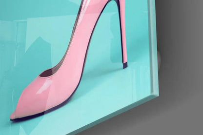 Heeled Shoes Glass Wall Art - LUXARTDECO