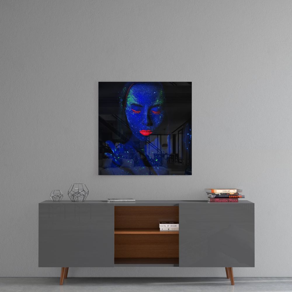 Woman Portrait Glass Wall Art