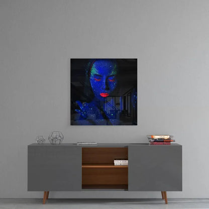 Woman Portrait Glass Wall Art - LUXARTDECO