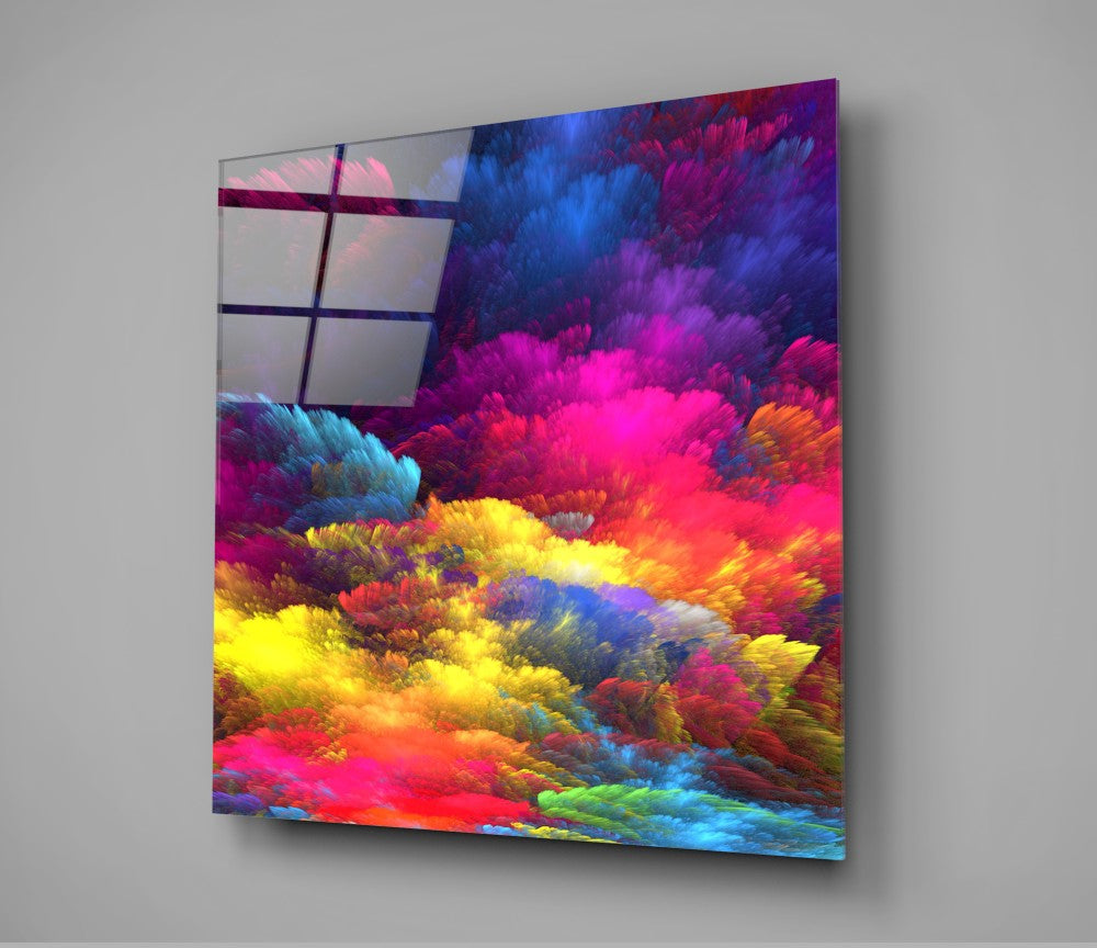 Color Explosion Glass Wall Art