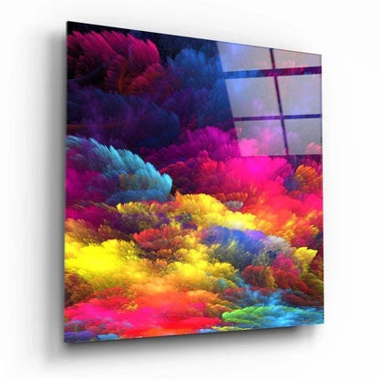 Color Explosion Glass Wall Art - LUXARTDECO