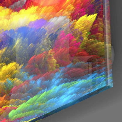 Color Explosion Glass Wall Art - LUXARTDECO