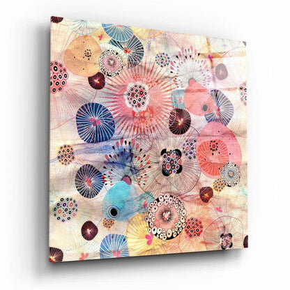 Alternative Flowers Glass Wall Art - LUXARTDECO