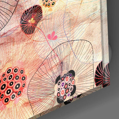 Alternative Flowers Glass Wall Art - LUXARTDECO