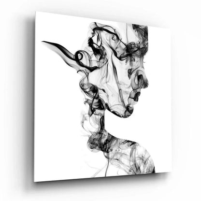 Smoke Silhouettes Glass Wall Art - LUXARTDECO