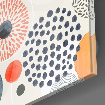 Dot to Flower Glass Wall Art - LUXARTDECO