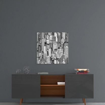 Solitude in the Crowd Glass Wall Art - LUXARTDECO