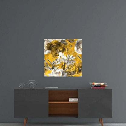 Daisies Glass Wall Art - LUXARTDECO