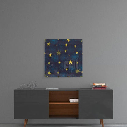 Snow and Stars Glass Wall Art - LUXARTDECO