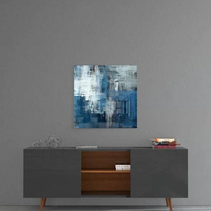 Blue Touch Glass Wall Art - LUXARTDECO