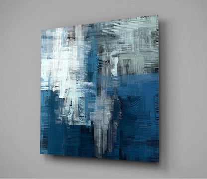 Blue Touch Glass Wall Art - LUXARTDECO
