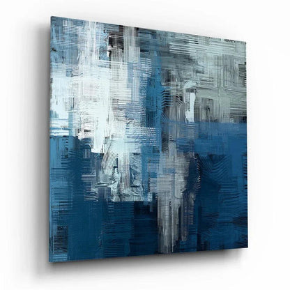 Blue Touch Glass Wall Art - LUXARTDECO