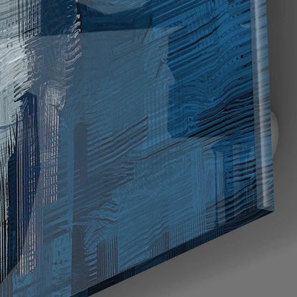 Blue Touch Glass Wall Art - LUXARTDECO