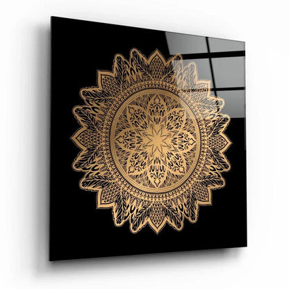 Nostalgic Lace Motif Glass Wall Art - LUXARTDECO