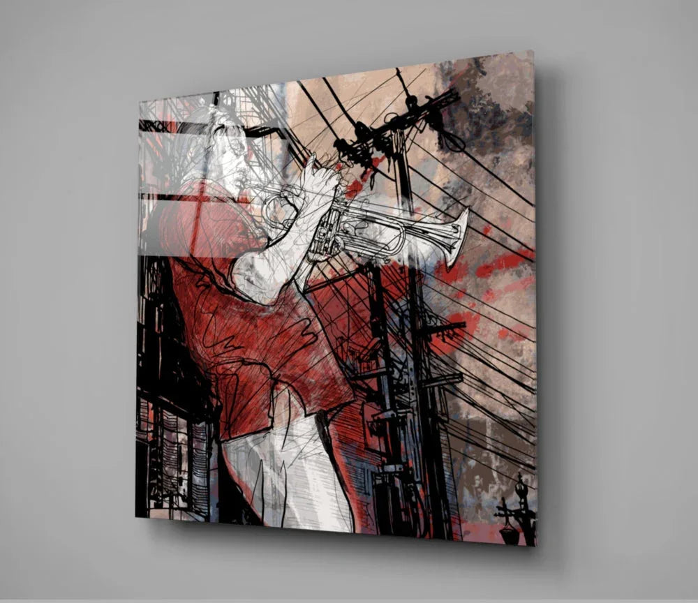 Trumpet Glass Wall Art - LUXARTDECO