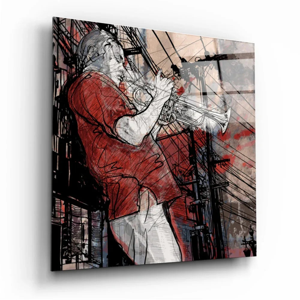Trumpet Glass Wall Art - LUXARTDECO