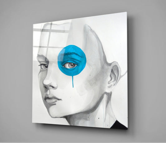 Blue Look Glass Wall Art