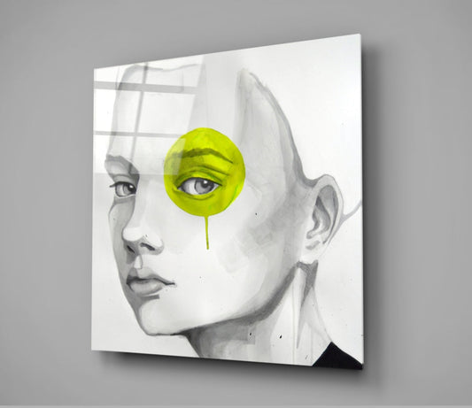 Yellow Look Glass Wall Art