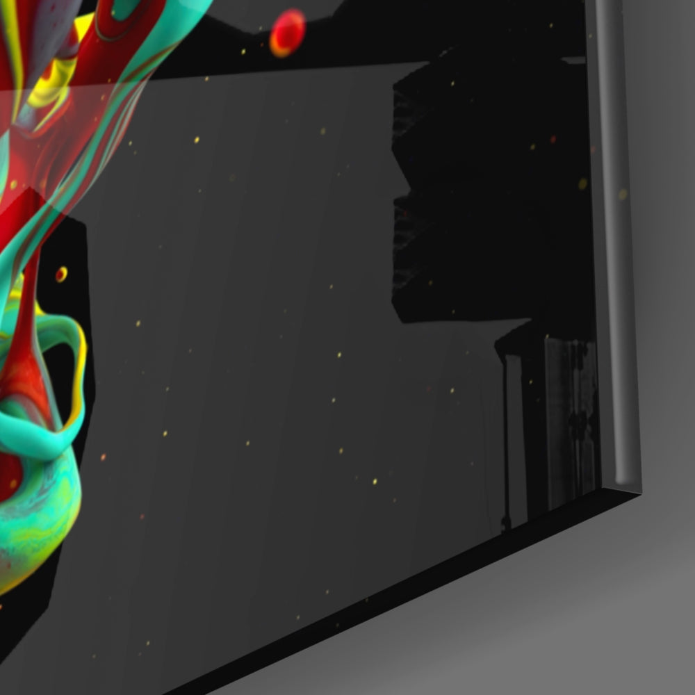 Dance of Colors Glass Wall Art
