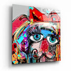 Abstract Cat Glass Wall Art - LUXARTDECO