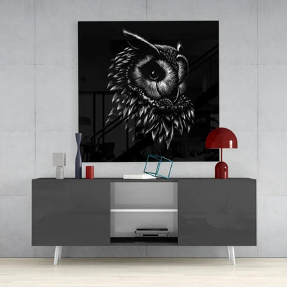 Owl Glass Wall Art - LUXARTDECO