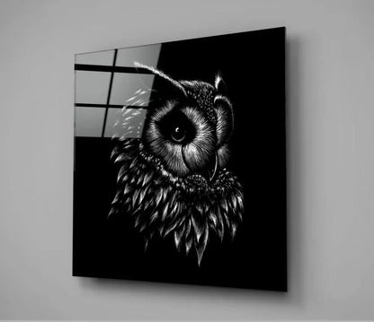 Owl Glass Wall Art - LUXARTDECO