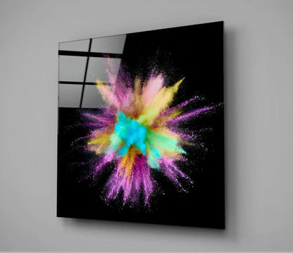Color Explosion Glass Wall Art - LUXARTDECO