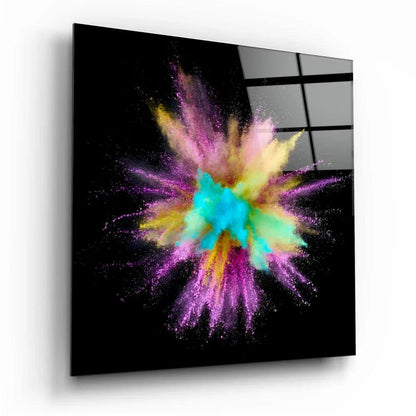 Color Explosion Glass Wall Art - LUXARTDECO