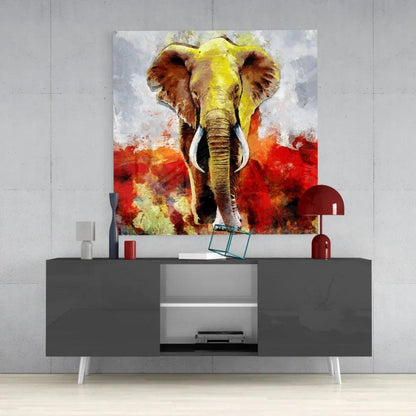 Elephant Glass Wall Art - LUXARTDECO