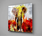 Elephant Glass Wall Art - LUXARTDECO