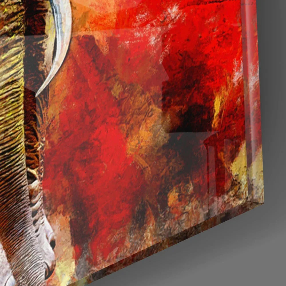 Elephant Glass Wall Art - LUXARTDECO