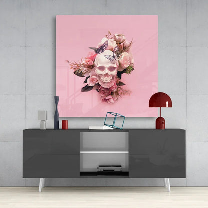 Flower Head Glass Wall Art - LUXARTDECO
