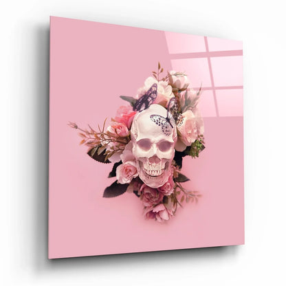 Flower Head Glass Wall Art - LUXARTDECO