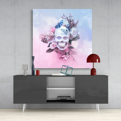 Flower Head Glass Wall Art - LUXARTDECO
