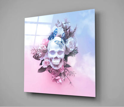 Flower Head Glass Wall Art - LUXARTDECO