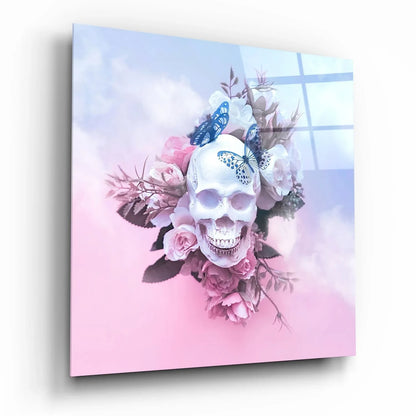 Flower Head Glass Wall Art - LUXARTDECO