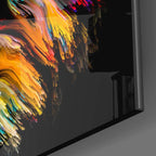 Blue Lion Glass Wall Art - LUXARTDECO