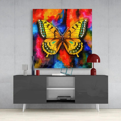 Butterfly Glass Wall Art - LUXARTDECO